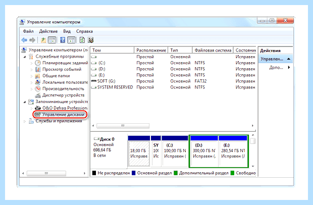 Windows 7 локальный диск (windows, локальный, диск, «Управление дисками», Partition Assistant, файловую систему) Windows 7 локальный диск
