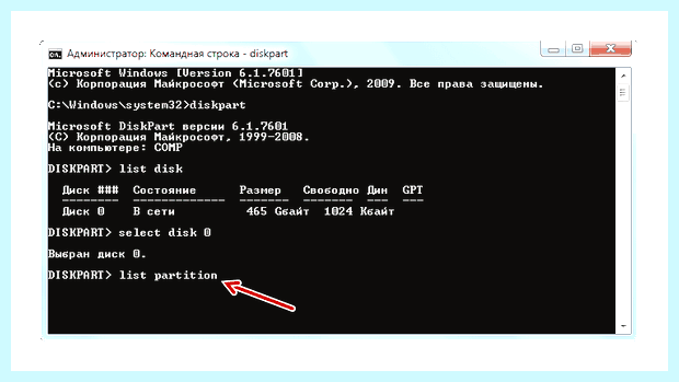 Windows 7 восстановление загрузчика через командную строку