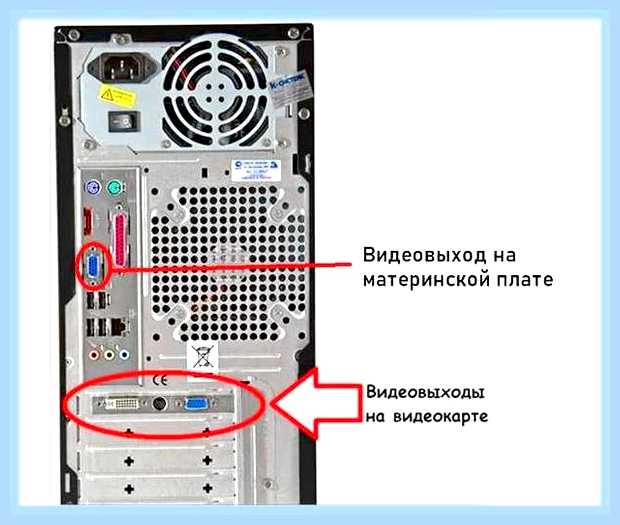 Видеовыходы на материнской плате () Видеовыходы на материнской плате