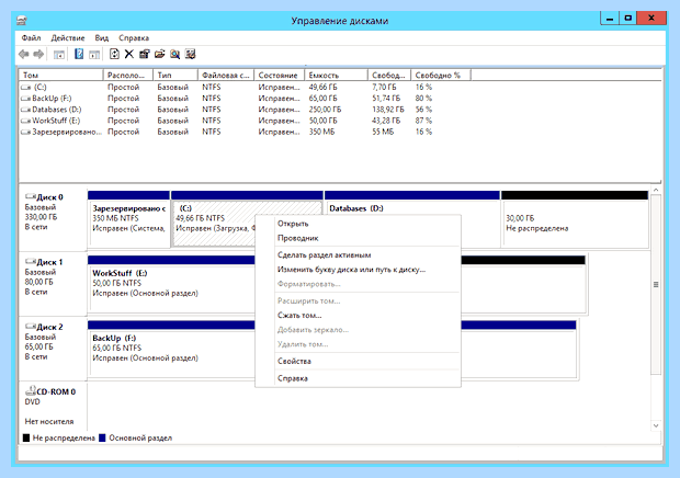 Windows 7 расширить том