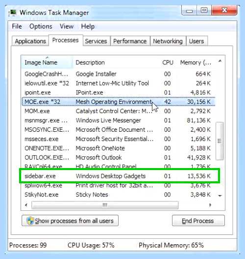Windows sidebar что это за программа