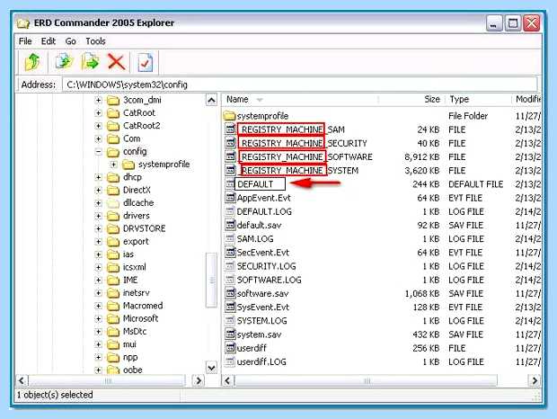Windows system32 config system