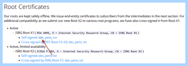 Err cert date