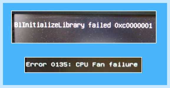 Error 0135 cpu fan failure