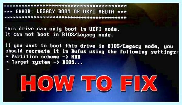 Error legacy boot (error, legacy, boot, Secure Boot) Error legacy boot