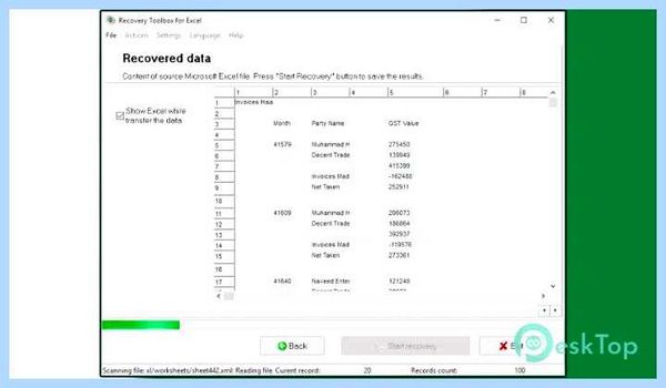 Excel recovery toolbox