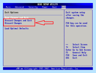 Exit discarding changes