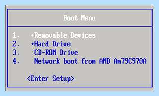 F12 boot menu