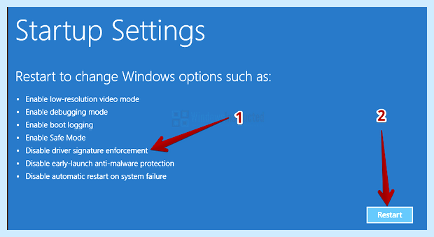 Windows test mode