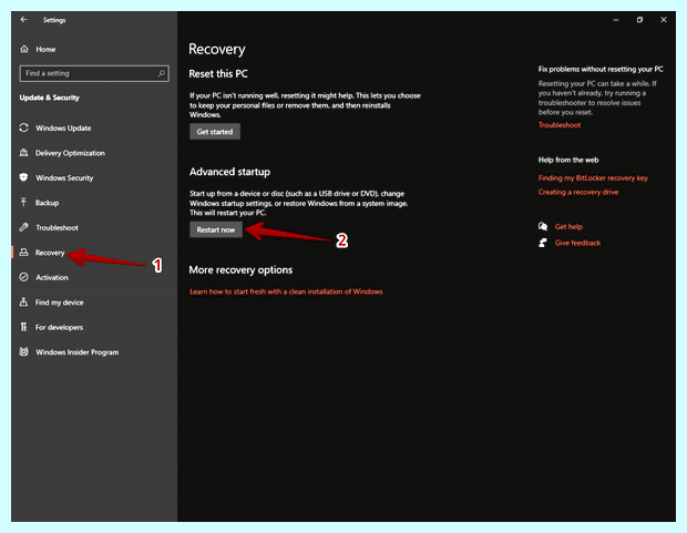 Windows test mode