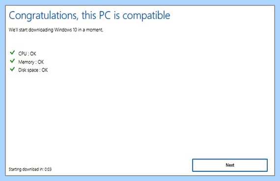 Windows upgrade assistant