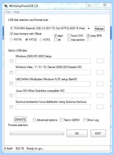 Windows usb boot
