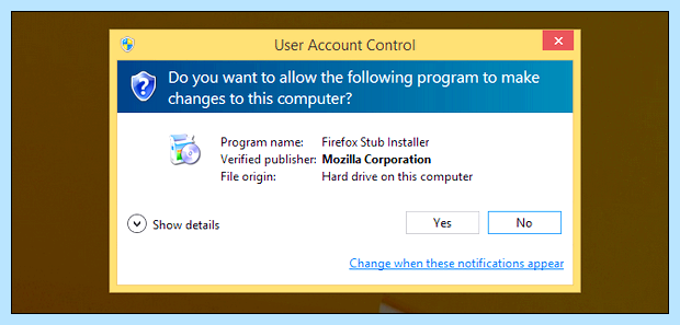 Windows user account control