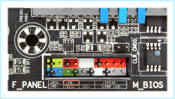F panel на материнской