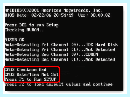 F1 при загрузке (переть, загрузка, настройки BIOS, enter Setup recover, recover BIOS, BIOS setting) F1 при загрузке