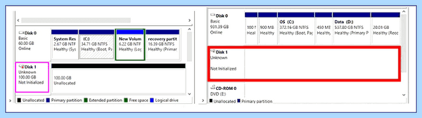 Failed to initialize this disk