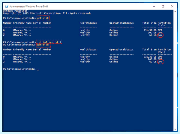 Failed to initialize this disk