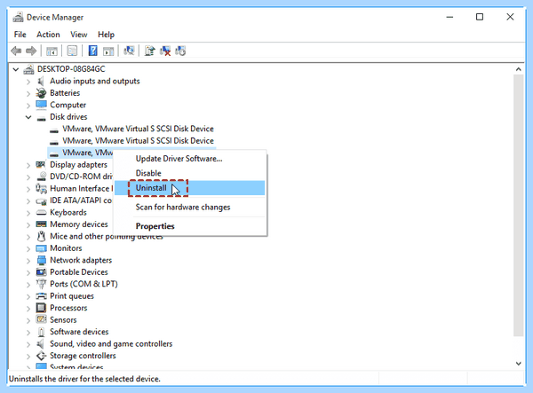 Failed to initialize this disk