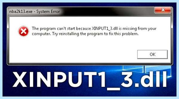 Failed to load xinput1 3 dll
