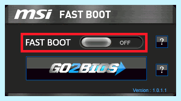 Fast boot msi что это