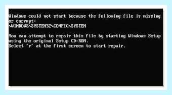 File windows system32 config system