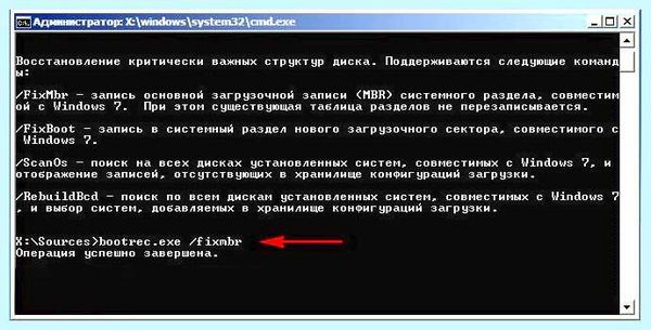 Fixboot fixmbr windows 7