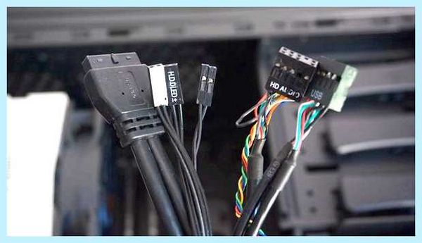 Front panel cables