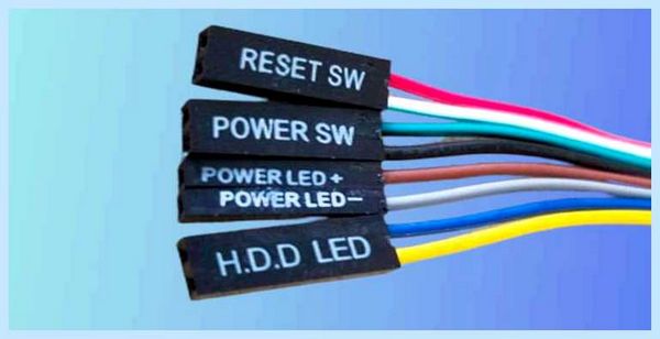 Front panel cables