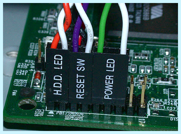 Front panel connector