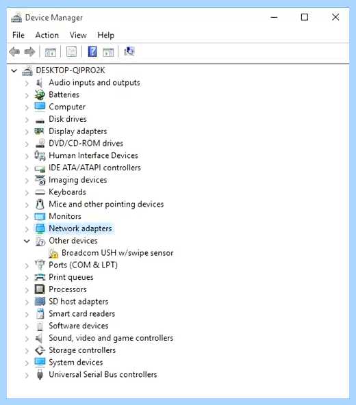 Windows не удалось обнаружить сетевой адаптер