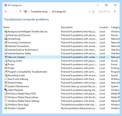 Windows не удалось обнаружить сетевой адаптер