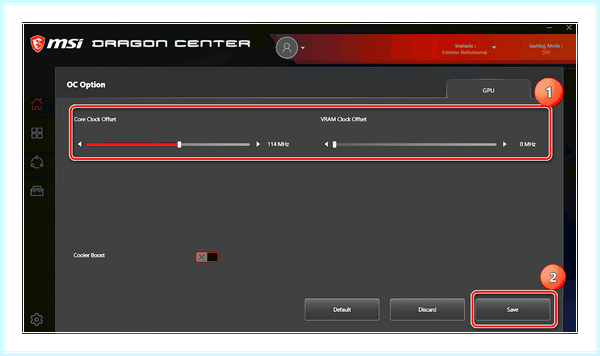 Game center msi