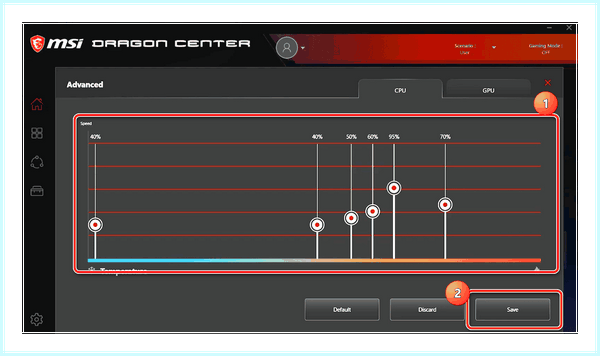 Game center msi