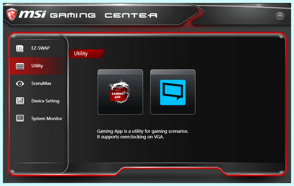 Game center msi