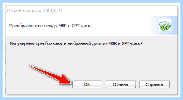 Gpt диск преобразовать в mbr