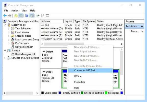 Gpt диск установка windows на данный невозможна