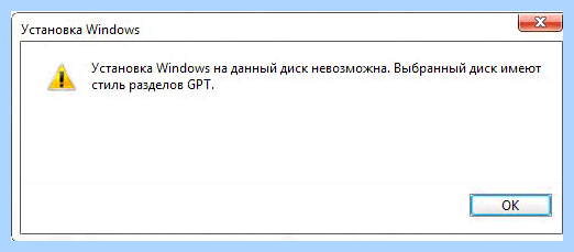Gpt или mbr при установке windows 7