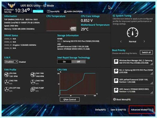Gpt при установке windows 10 на ssd