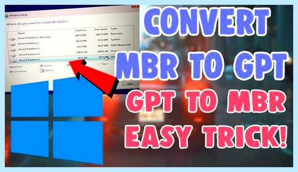 Gpt to mbr windows 7