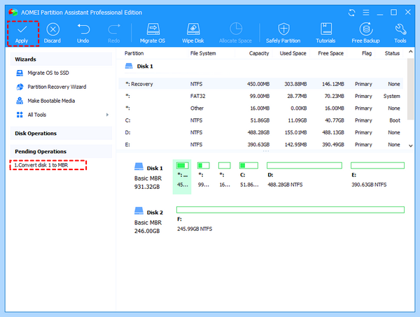 Gpt to mbr windows 7