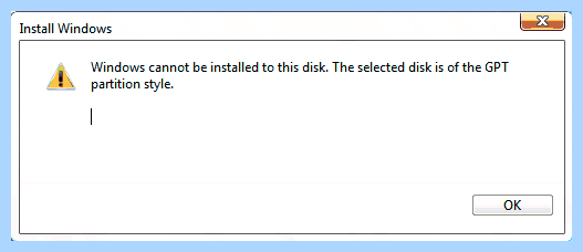 Gpt to mbr windows 7