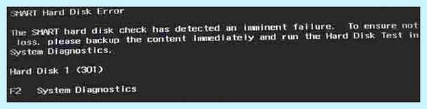 Hard disk error 301