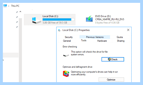 Hard disk error 301
