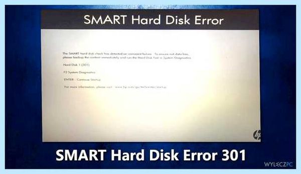 Hard disk error 301