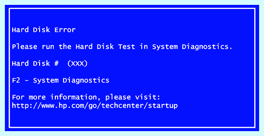 Hard disk error (hard, disk, error, disk read) Hard disk error