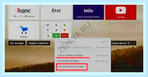 Виртуальная закладка яндекс