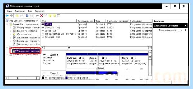 Windows управление дисками
