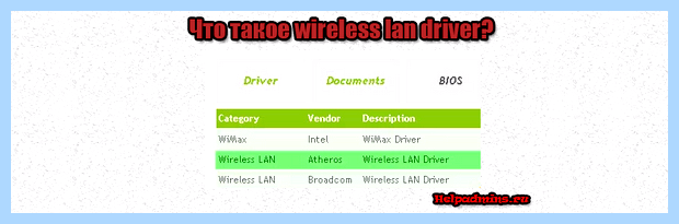 Wireless driver что это