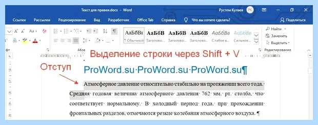 Word как выделить все