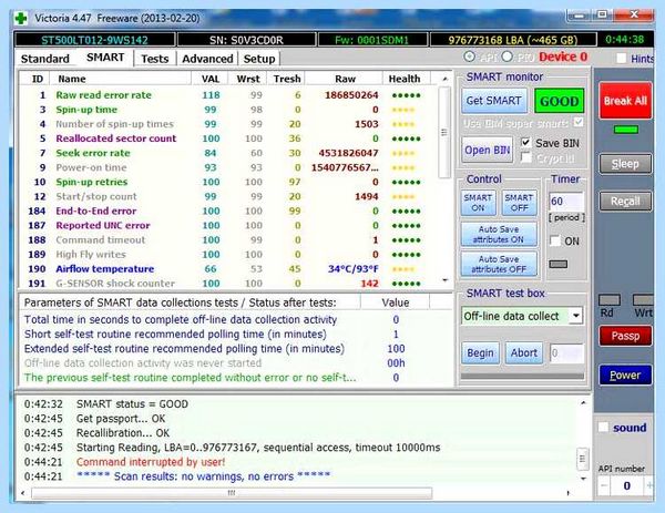 Hddscan как исправить битые сектора